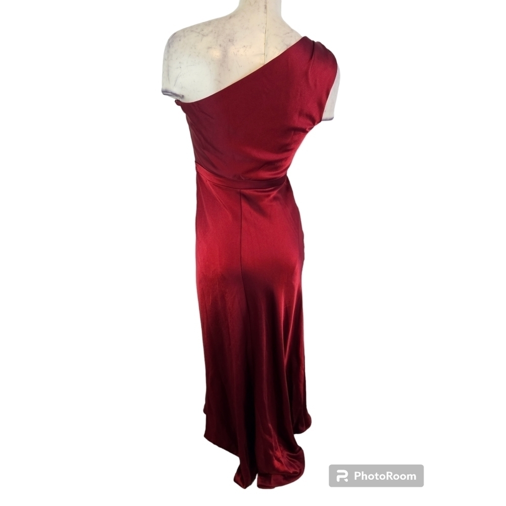 Js Collections Size 4 Red Wine One Shoulder Cockt… - image 4
